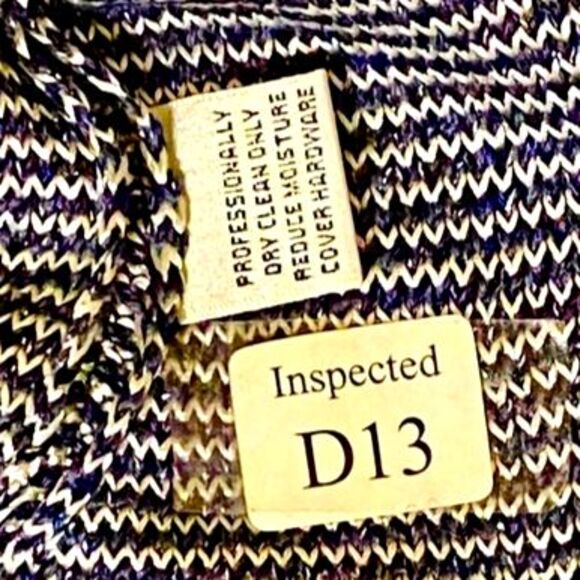 Vintage St John Sport Blue & White Striped Metallic Shell Tank Sz M - Picture 6 of 8